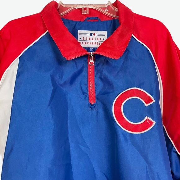 GENERAL MERCHANDISE Chicago Cubs Red White Blue Windbreaker Baseball Jacket sz M - Picture 2 of 16